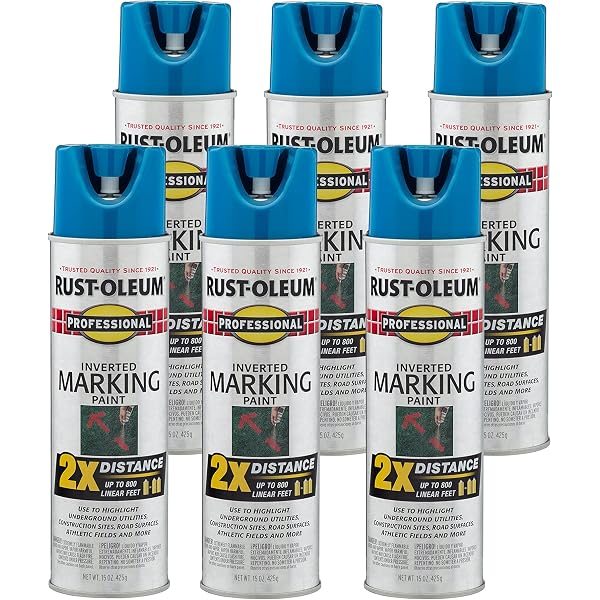 Rust-Oleum 2564838-6PK Professional Inverted Marking Spray Paint